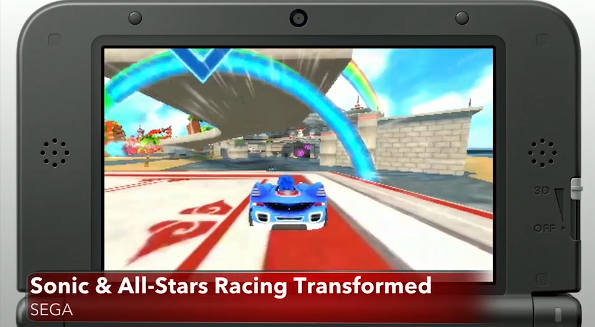 nintendo 3ds sonic all stars racing transformed