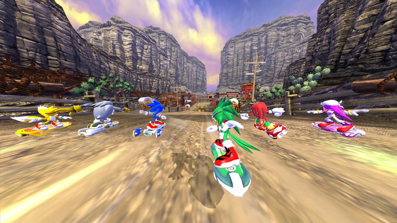Игры соник много игр. Sonic Riders игра. Гонки в Sonic Riders. Sonic Riders 2006.
