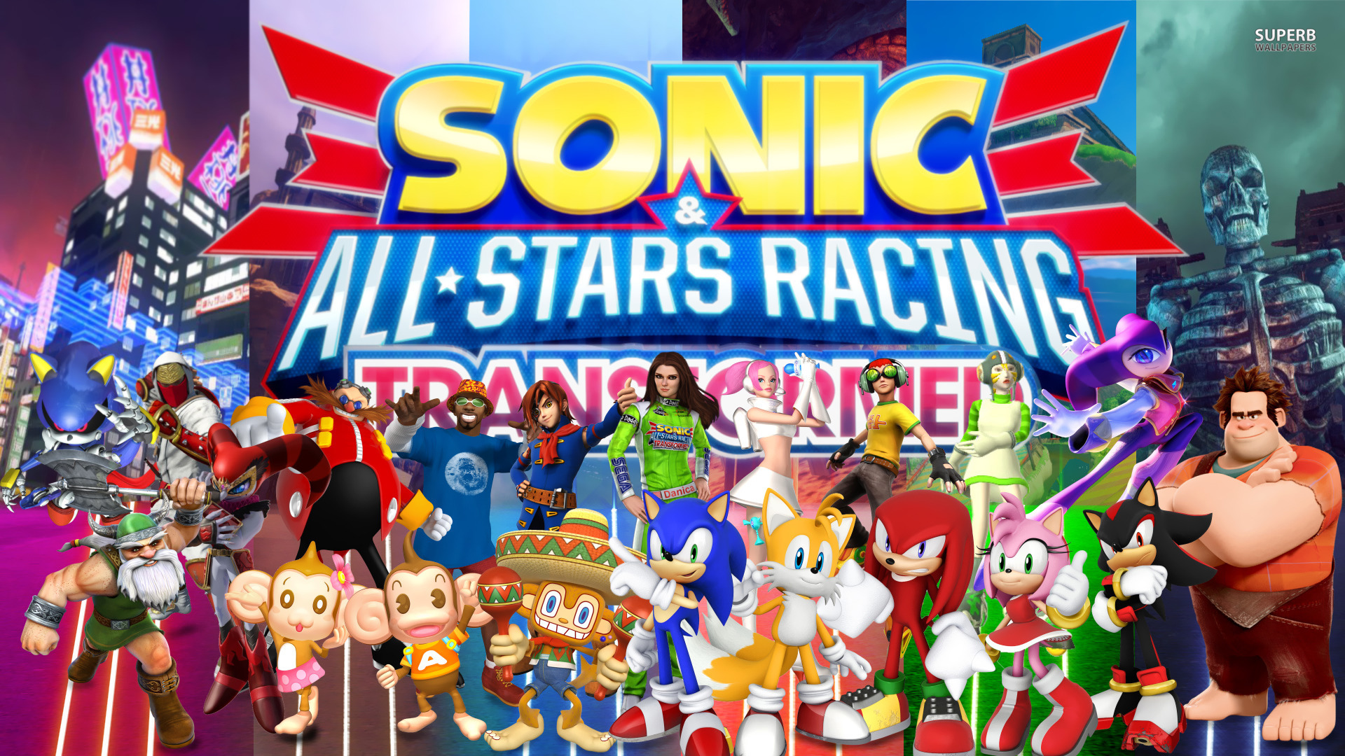 Jogo Sonic & All Star Racing Transformed Xbox 360 Sega com o