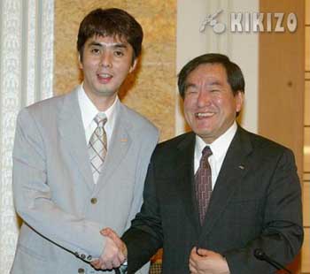 Management getting passed on a new generation - (Hisao Oguchi on the left, Hideki Sato on the Right