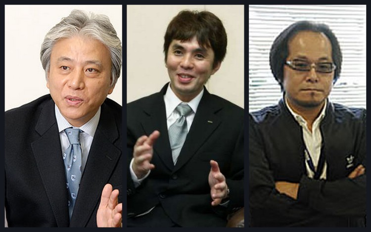 The executive team, Hideki Okamura (Left), Hisao Oguchi (Middle) and Takayuki Kawagoe (Right). These men have been responsible for risque games such as Segagaga, Jet Set Radio and also Sega Saturn and Dreamcast marketing in Japan. With these man, the unique corporate culuture of Sega would continue.