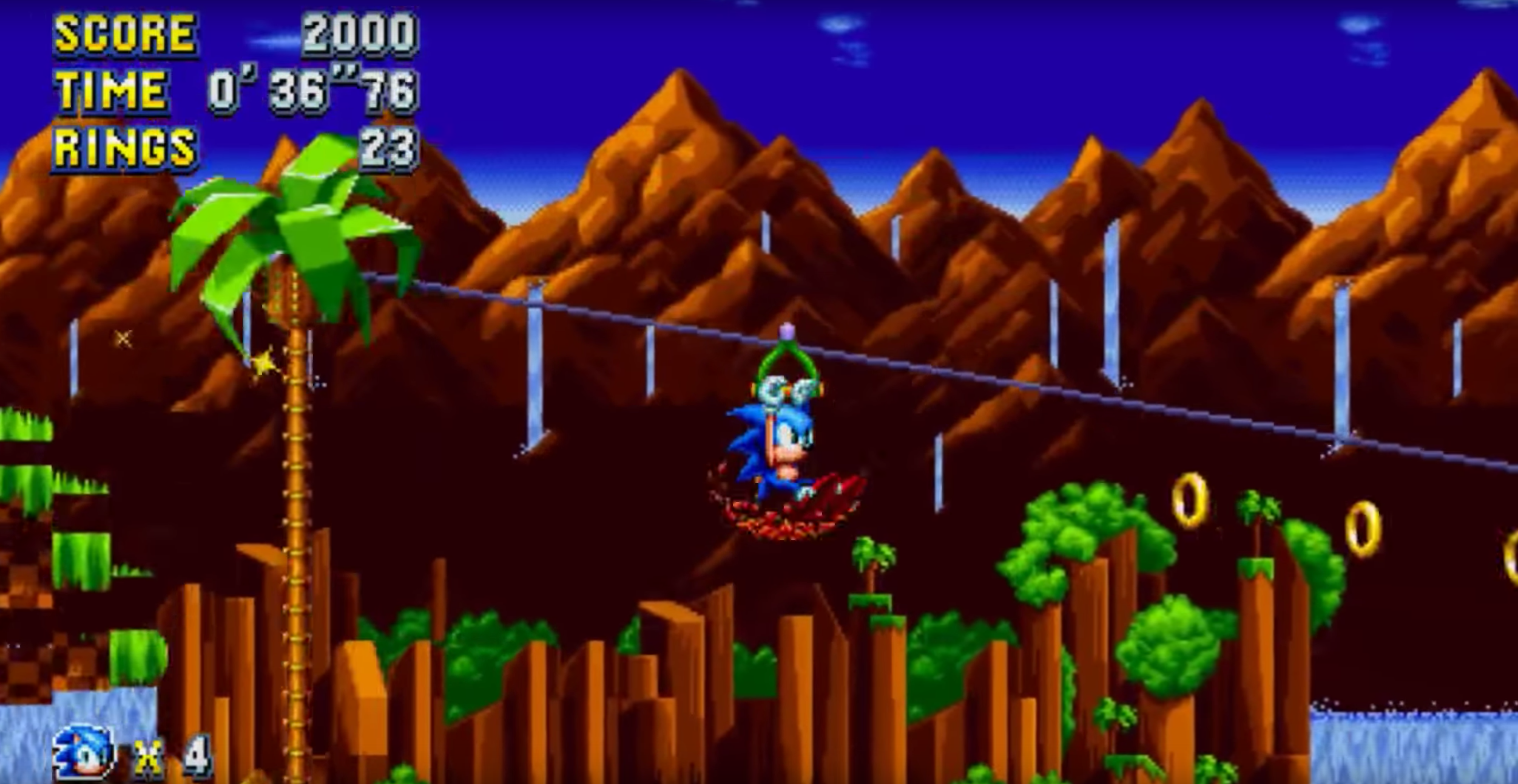 Sonic Mania: Green Hill Zone Act 2 Revealed — GAMINGTREND