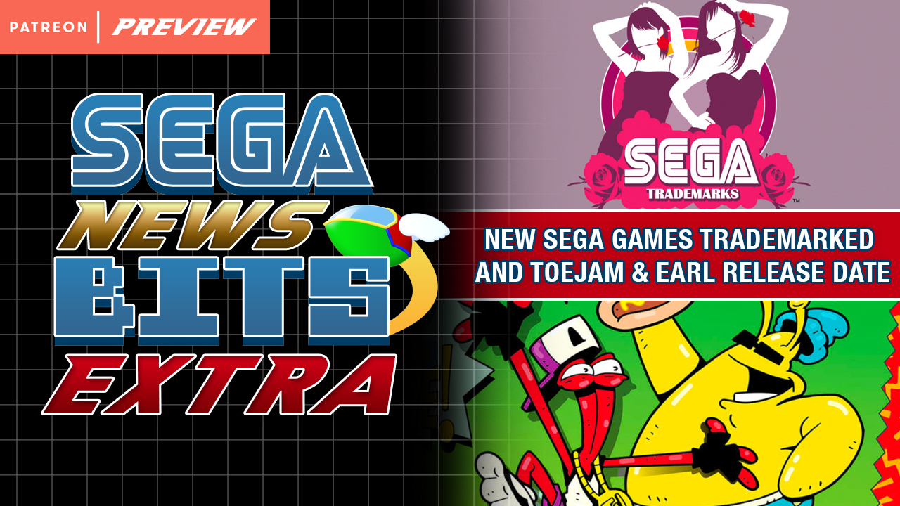 Sega News Bits Extra New Sega Games Trademarked And Toejam Earl Release Date Segabits