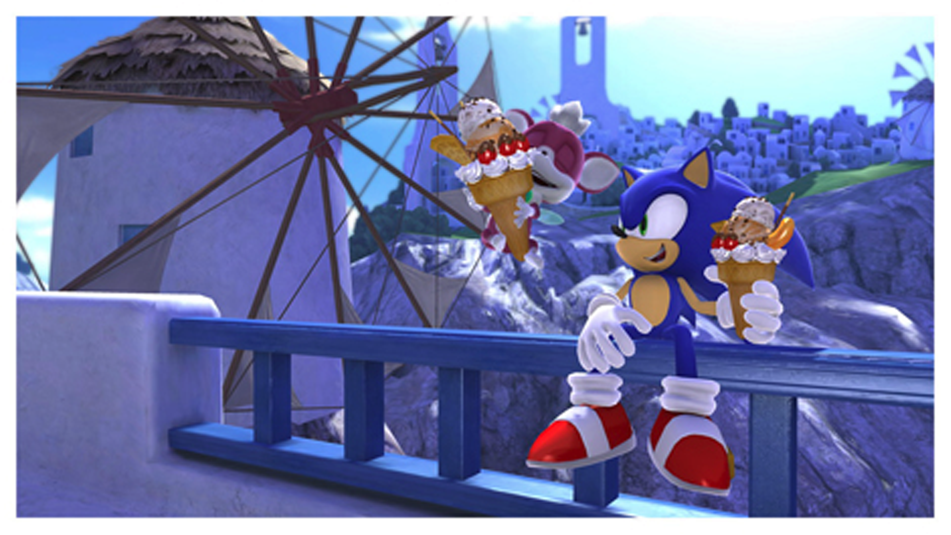 Still from a cutscene in Sonic Unleashed.