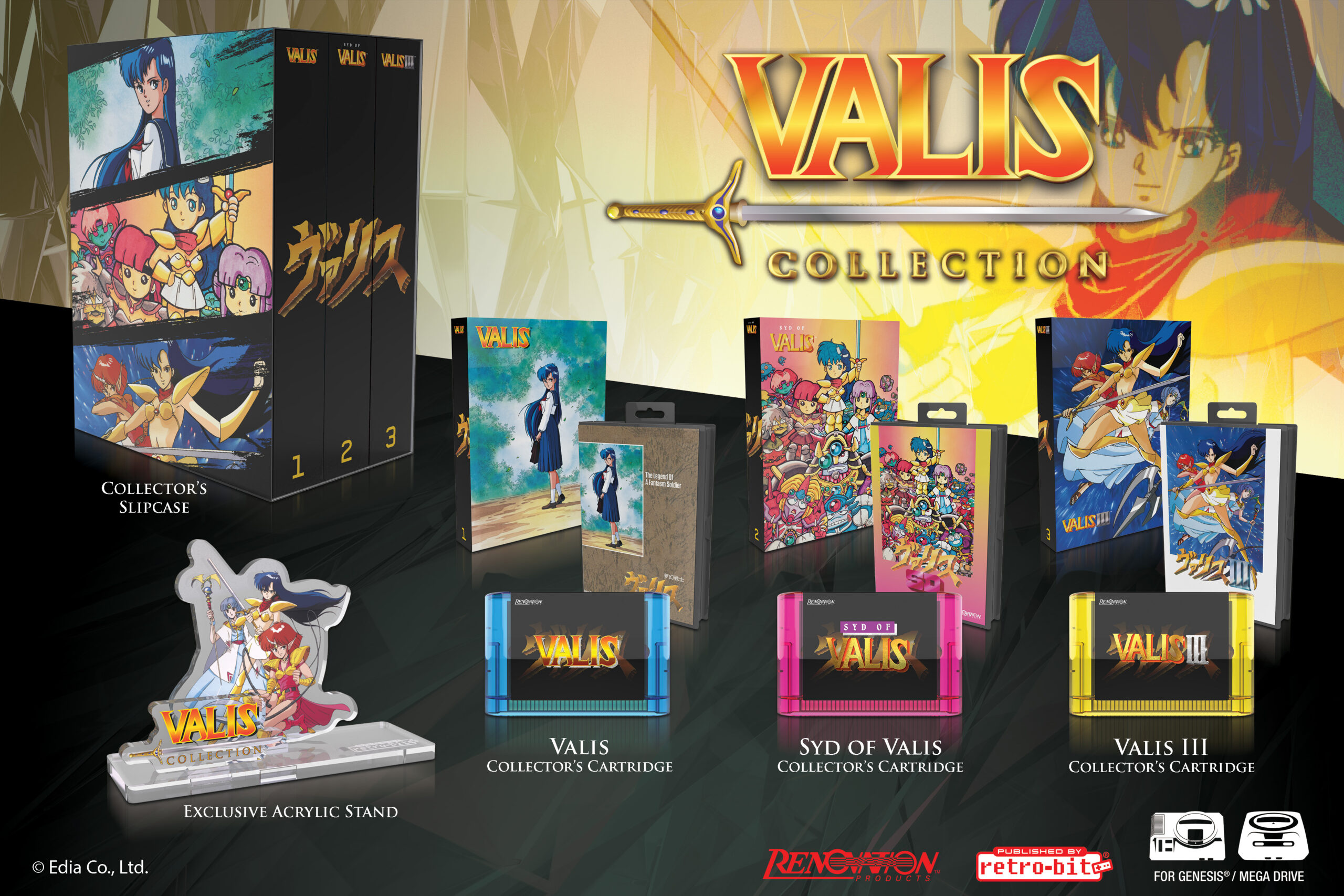 The Valis Collection Genesis/Mega-Drive reprints from Retro-Bit 