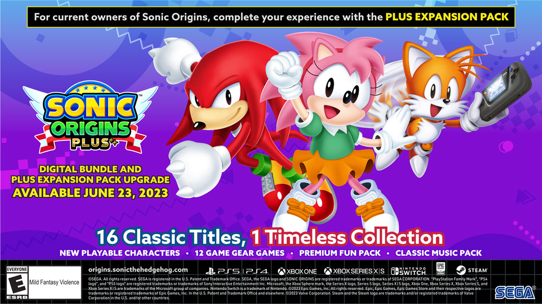 Sonic Origins Plus é anunciado com jogos do Game Gear e Amy Rose