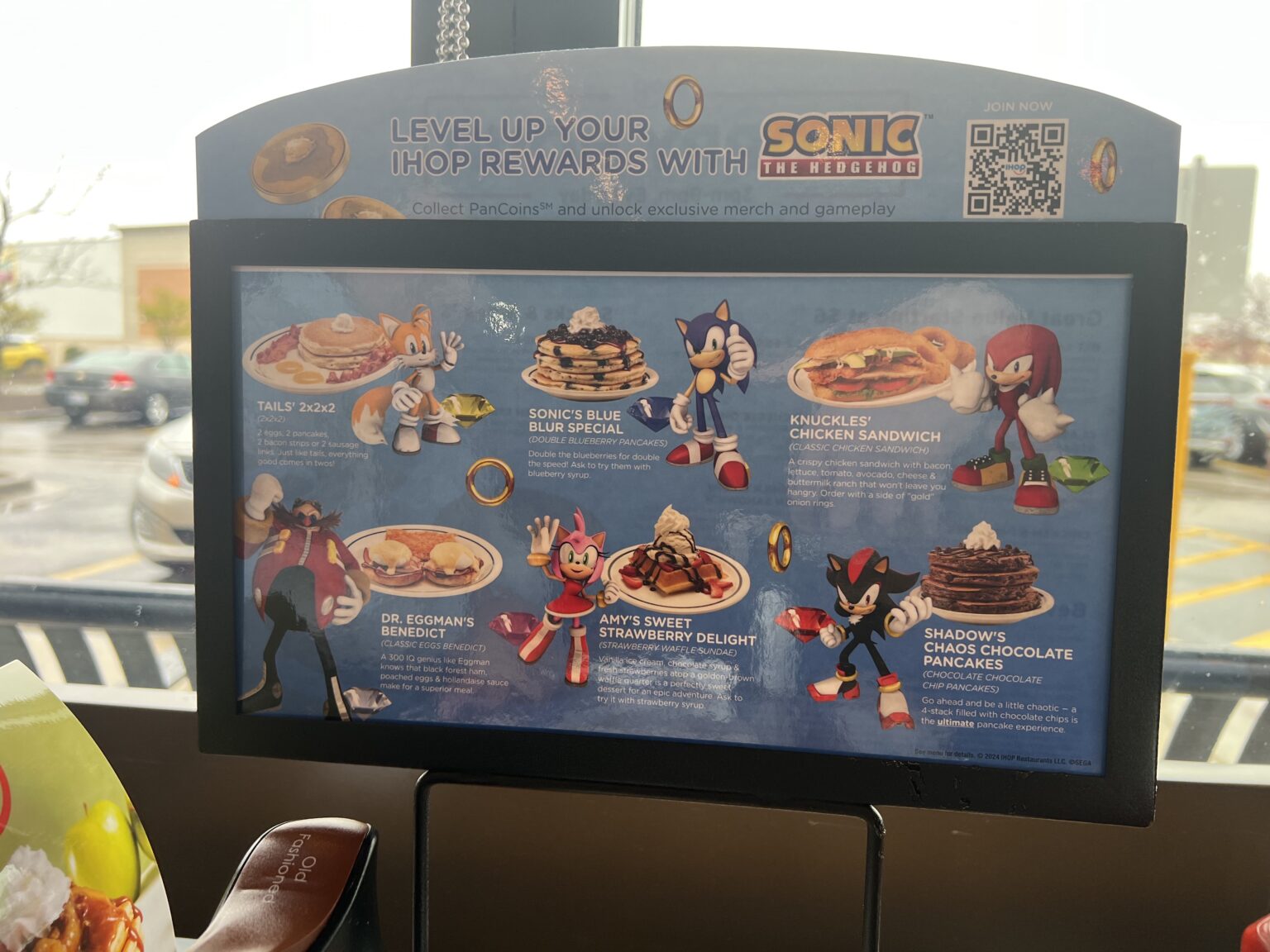 Review: Sonic the Hedgehog X IHOP Menu – Blueberry pancakes and onion ...