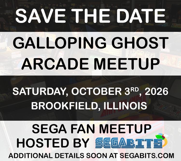 SAVE THE DATE: SEGA Fan Meetup at Galloping Ghost Arcade on Saturday, October 3rd, 2026